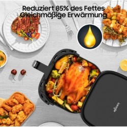 ICEAGLE AF-625A Airfryer XL 6.5L Heißluftfriteuse 1700 Watt Schwarz