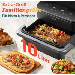 COSORI Heißluftfritteuse TwinFry 10L Airfryer,WiFi verbunden,6-in-1