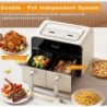 Runnatal Dual Zone Heißluftfritteuse, 8L Airfryer, 2100W, 2 Fächer