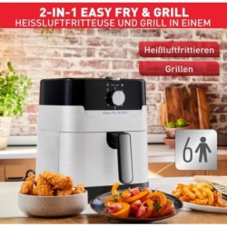 Tefal Easy Fry Grill Heißluftfritteuse4,2 L,2-in-1,energiesparend,Weiß