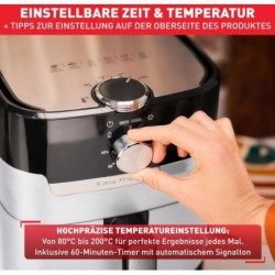 Tefal Easy Fry Grill Heißluftfritteuse4,2 L,2-in-1,energiesparend,Weiß