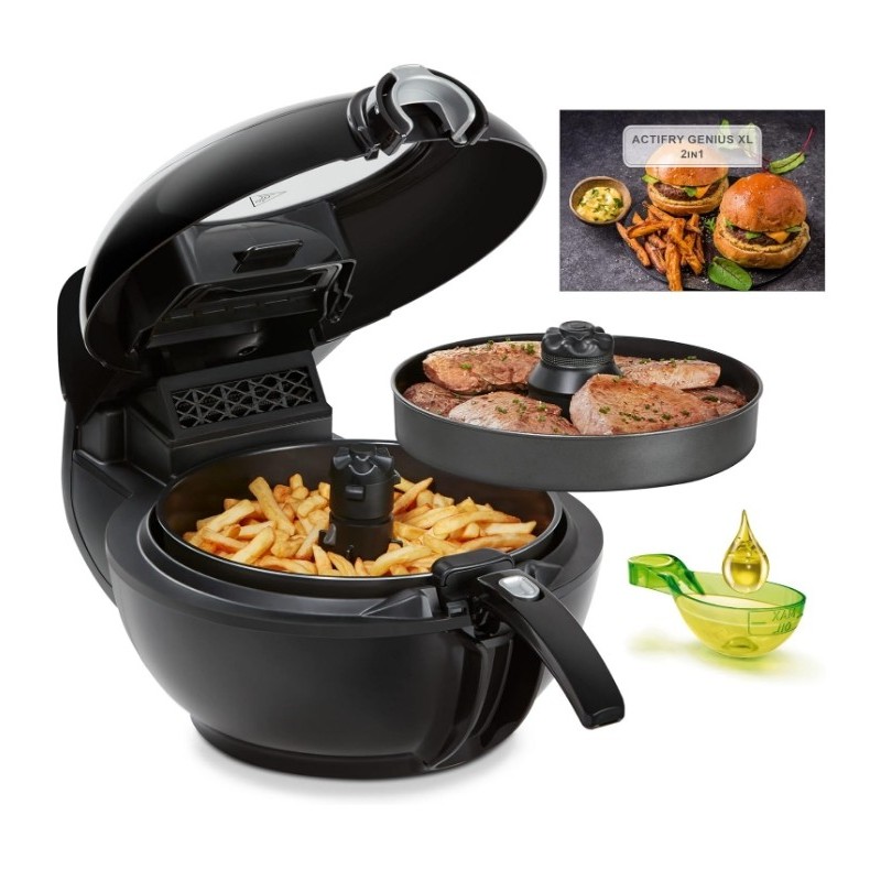 Tefal YV9708 ActiFry Genius 2in1,Heißluftfritteuse mit Rührarm