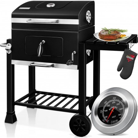 KESSER Grill Grillwagen Holzkohlegrill,Barbeque Camping,Terrasse,Garten