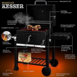 KESSER Grill Grillwagen Holzkohlegrill,Barbeque Camping,Terrasse,Garten