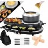 KESSER 3-in-1 Raclette-Grill, Grillplatte und Käsefondue,Tischgrill