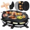 KESSER 3-in-1-Raclette-Grill,Pfannkuchen-Tischgrill,Naturgrillstein