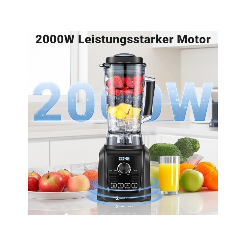 AMZCHEF 4-IN-1 Standmixer Hochleistungsmixer - 2L Standmixer