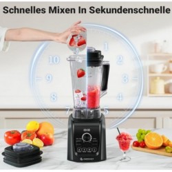 AMZCHEF 4-IN-1 Standmixer Hochleistungsmixer - 2L Standmixer