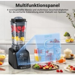 AMZCHEF 4-IN-1 Standmixer Hochleistungsmixer - 2L Standmixer