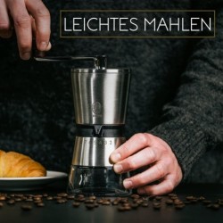 Kaffeemühle Manuell,kegelmahlwerk mit 8 Mahlgraden kaffeemühle hand