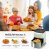 Fabuletta Heißluftfritteuse 4L,Digitalem LED-Touchscreen AirFryer(Green)