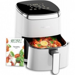 Fabuletta Heißluftfritteuse 4L,Digitalem LED-Touchscreen AirFryer(Weiß)