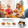 Fabuletta Heißluftfritteuse 4L,Digitalem LED-Touchscreen AirFryer(Weiß)