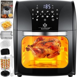 KESSER XXL Airfryer 9in1 Heißluftfritteuse Fritteuse, Drehgrill