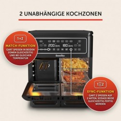 Breville Heißluftfritteuse ,Digitale Doppelkammer-Heißluftfritteuse