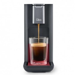 Qbo ESSENTIAL Kaffeemaschine in dunkler Beerenfarbe