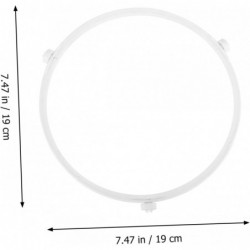Stück Mikrowellenständer, Mikrowellen-Rollrad, Mikrowellen-Radring, Ofentablett-Innenring, Ersatzglastablett, Mikrowellenherd zum Drehen, weißes Kunststoffgestell