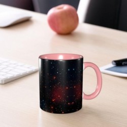 ColorName Zweifarbige Tasse Keramiktassen Geeignet für Cappuccino, Latte, Müsli, Joghurt, Milch, heiße oder kalte Getränke Mikrowellengeeignet Konstellation Sternhaufen Galaxien Aufdruck