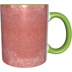 ColorName Zweifarbige Tasse, Keramiktassen, geeignet für Cappuccino, Latte, Müsli, Joghurt, Milch, heiße oder kalte Getränke, Mikrowellengeeignet, Roségold-Kunstglitzerdruck