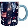 ColorName Zweifarbige Tasse, Keramiktassen, geeignet für Cappuccino, Latte, Müsli, Joghurt, Milch, heiße oder kalte Getränke, für die Mikrowelle geeignet, US-Militärsoldaten, patriotischer Memorial Day-Aufdruck