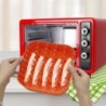 CALLARON Bacon Wave Oven Bacon Rack 1 Set Silikon-Specktablett Mikrowellen-Backmatte Silikon-Backblech