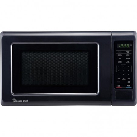 Magic Chef MC77MB Mikrowellenherd für die Arbeitsplatte, kleine Mikrowelle für kompakte Räume, 700 Watt, 0,7 Kubikfuß, schwarz