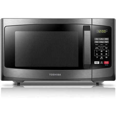 TOSHIBA EM925A5A-BS Mikrowellenherd für die Arbeitsplatte, 0,9 Kubikfuß mit abnehmbarem 10,6-Zoll-Drehteller, 900 W