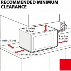 TOSHIBA EM925A5A-BS Mikrowellenherd für die Arbeitsplatte, 0,9 Kubikfuß mit abnehmbarem 10,6-Zoll-Drehteller, 900 W