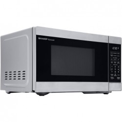 SHARP ZSMC0962KS Ofen mit abnehmbarem 10,6-Zoll-Karussell-Drehteller, Kubikfuß, 900 Watt Arbeitsplatten-Mikrowelle, 0,9 Kubikfuß, Edelstahl