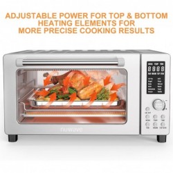 Nuwave Bravo Air Fryer Toaster Smart Oven, 12-in-1-Arbeitsplattenkonvektion, 1800 Watt, 21 Qt Fassungsvermögen, Temperaturregler von 50°-450°F