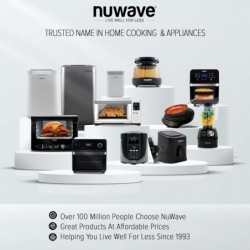 Nuwave Bravo Air Fryer Toaster Smart Oven, 12-in-1-Arbeitsplattenkonvektion, 1800 Watt, 21 Qt Fassungsvermögen, Temperaturregler von 50°-450°F