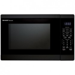 SHARP SMC1461KB Backofen mit abnehmbarem 12,4-Zoll-Karussell-Drehteller, Kubikfuß, 1100 Watt Arbeitsplatten-Mikrowelle, 1,4 Kubikfuß, schwarz