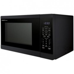 SHARP SMC1461KB Backofen mit abnehmbarem 12,4-Zoll-Karussell-Drehteller, Kubikfuß, 1100 Watt Arbeitsplatten-Mikrowelle, 1,4 Kubikfuß, schwarz