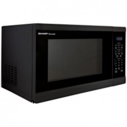 SHARP SMC1461KB Backofen mit abnehmbarem 12,4-Zoll-Karussell-Drehteller, Kubikfuß, 1100 Watt Arbeitsplatten-Mikrowelle, 1,4 Kubikfuß, schwarz