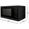 SHARP SMC1461KB Backofen mit abnehmbarem 12,4-Zoll-Karussell-Drehteller, Kubikfuß, 1100 Watt Arbeitsplatten-Mikrowelle, 1,4 Kubikfuß, schwarz