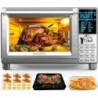 Nuwave Bravo Air Fryer Toaster Smart Oven, 12-in-1-Arbeitsplattenkonvektion, 30-QT XL-Kapazität, Temperaturregler 50°-500°F