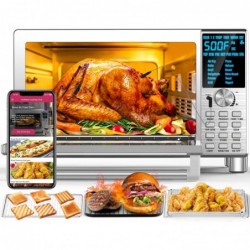 Nuwave Bravo XL Air Fryer Toaster Smart Oven, 12-in-1-Arbeitsplattengrill/Bratpfanne-Kombination, 30 Qt XL-Kapazität