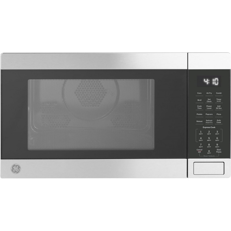 GE GCST10A1WSS 3-in-1-Mikrowelle, 1.050 Watt Heißluftfritteuse, Grill- und Konvektionsmodus, Kindersicherung