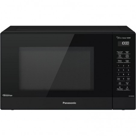 Panasonic NN-SN65KB Mikrowelle mit Invertertechnologie, 1200 W, 1,2 Kubikfuß, kleiner Genius Sensor, One-Touch-Kochen, Popcorn-Taste, Turbo-Auftauen, NN-SN65KB (schwarz)