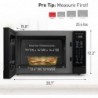 Panasonic NN-SN65KB Mikrowelle mit Invertertechnologie, 1200 W, 1,2 Kubikfuß, kleiner Genius Sensor, One-Touch-Kochen, Popcorn-Taste, Turbo-Auftauen, NN-SN65KB (schwarz)