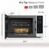 Panasonic NN-SN65KW Mikrowelle mit Invertertechnologie, 1200 W, 1,2 Kubikfuß, kleiner Genius Sensor, One-Touch-Kochen, Popcorn-Taste, Turbo-Auftauen, NN-SN65KW (weiß)