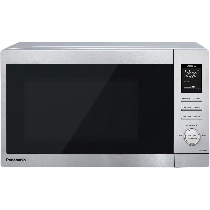 Panasonic NN-SV79MS, 1,4 Kubikfuß Smart Inverter, funktioniert mit Alexa, Mikrowellenherd für die Arbeitsplatte, 1200 Watt Leistung, mit Genius Sensor Cooking, Edelstahl