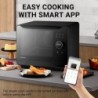 TOSHIBA 6-IN-1 Kompakt-Dampfbackofen, Kombi-Tischbackofen mit Konvektionsdampf und Backen, Gären, Heißluftfritteuse, Slow Cooker, intelligente App-Steuerung