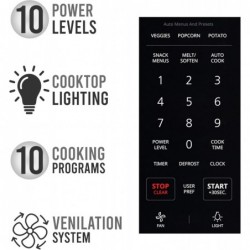 Farberware Over-the-Range-Mikrowellenherd, 1,2 Kubikfuß – 1000 W – Automatisches Aufwärmen, mehrstufiges Kochen, Schmelz-/Erweichungsfunktion