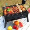 Tragbarer Campinggrill, kleiner faltbarer Holzkohlegrill