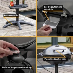 2in1 Elektrogrill, Elektro-Tischgrill – extrem stabiler Grill