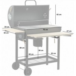 BBQ-Toro Holzkohlegrill Smoker Grillwagen