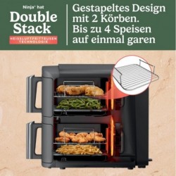 Ninja Double Stack XL 2-Ebenen Heißluftfritteuse 9,5 L