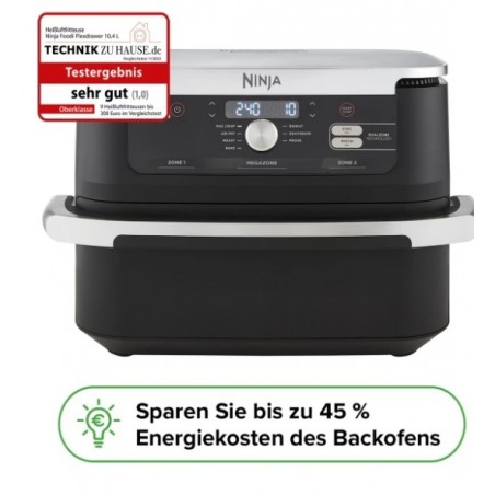 Ninja Foodi FlexDrawer 10,4 L Heißluftfritteuse AF500DE