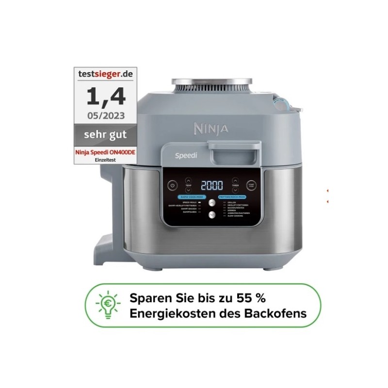 Ninja Speedi Rapid Cooking System Heißluftfritteuse ON400DE